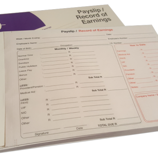 Triplicate Payslip/Record of Earnings